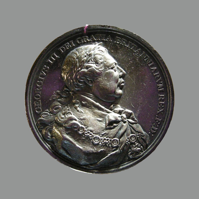 front of medal
