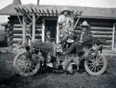 W.H. Stark (1851-1936) and H.J. Lutcher Stark (1887-1965) with Huppmobile (0.1.1) at Roslyn Ran…