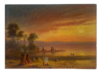 Indian Encampment at Sunset