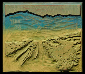 Bound for Taos (Yellow and Blue Wood Block)