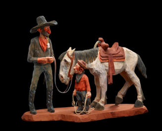 Cowboy, Boy and Horse