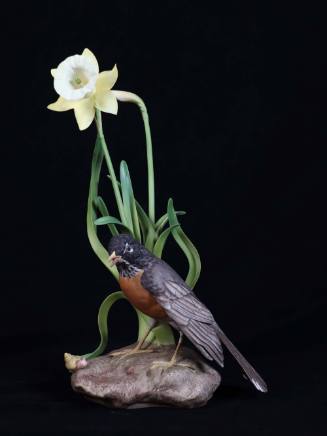 Robin with Daffodils