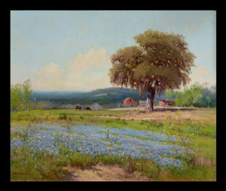Texas Landscape with Bluebonnets