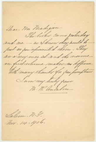 Dear Mr. Madigan [Partick F. Madigan]