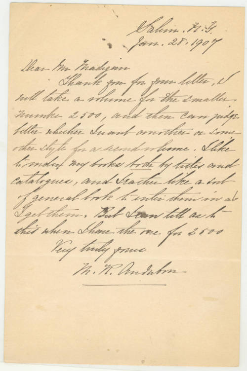 Dear Mr. Madigan [Partick F. Madigan]