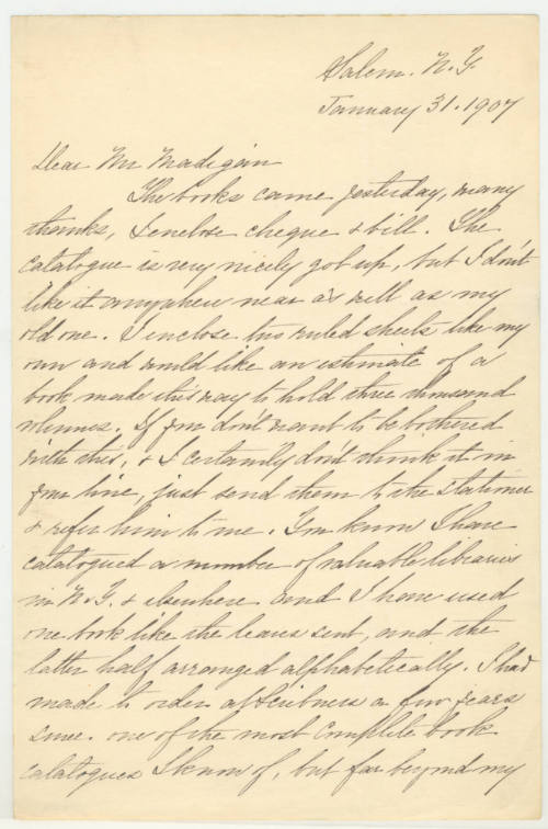 Dear Mr. Madigan [Partick F. Madigan]
