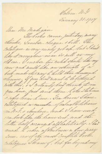 Dear Mr. Madigan [Partick F. Madigan]