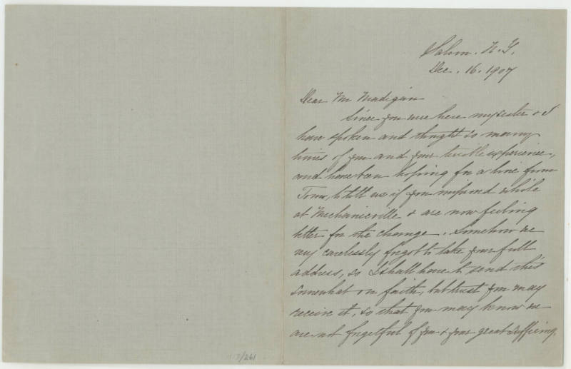 Dear Mr. Madigan [Partick F. Madigan]