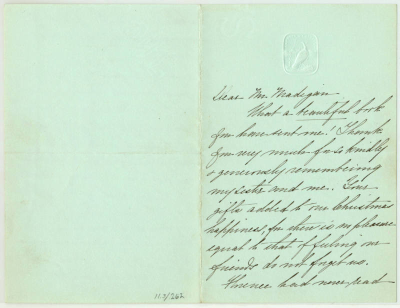 Dear Mr. Madigan [Partick F. Madigan]
