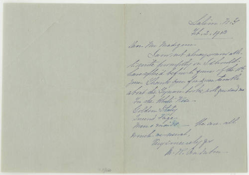 Dear Mr. Madigan [Partick F. Madigan]