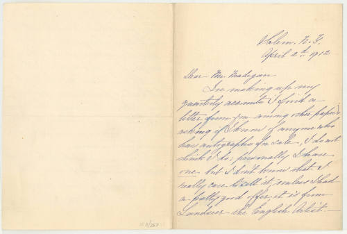 Dear Mr. Madigan [Partick F. Madigan]
