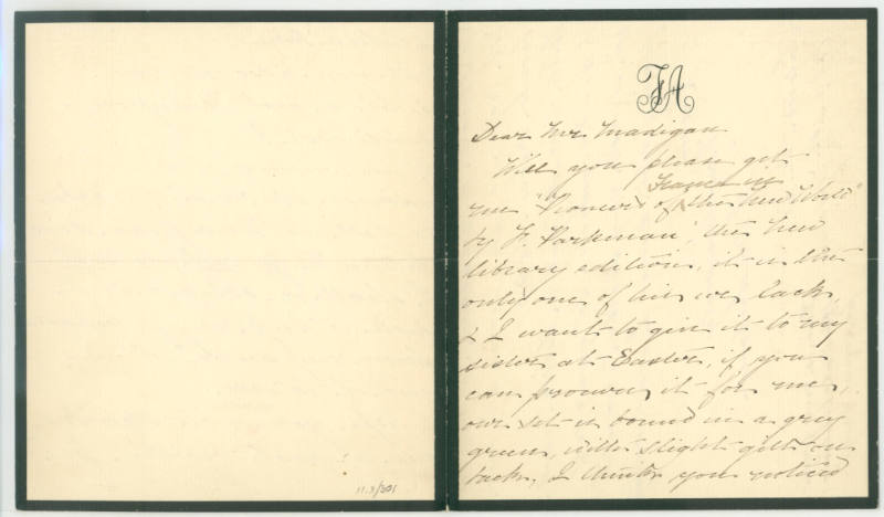 Dear Mr. Madigan [Partick F. Madigan]