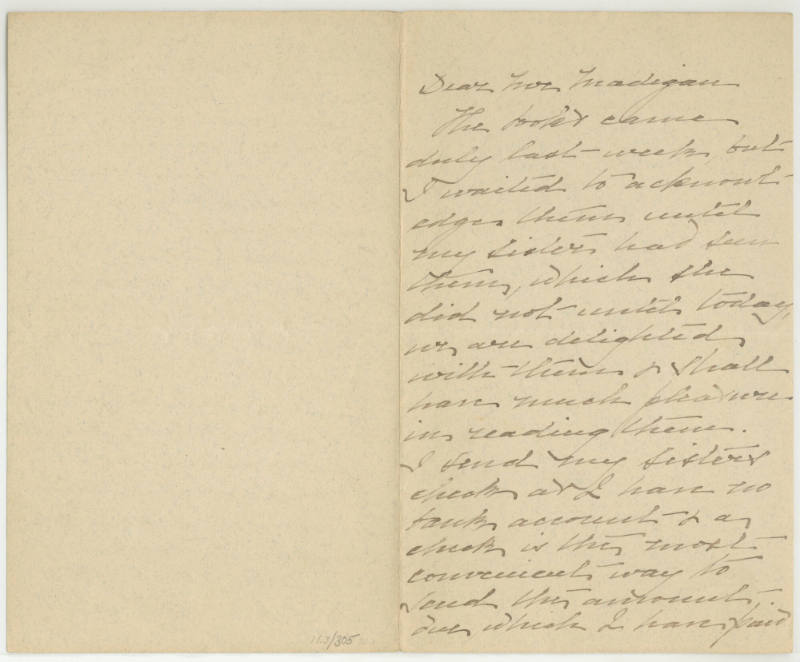 Dear Mr. Madigan [Partick F. Madigan]