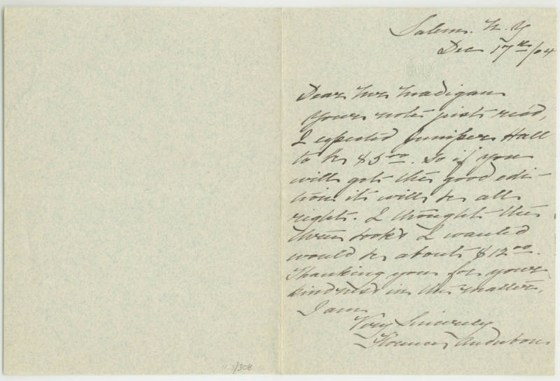 Dear Mr. Madigan [Partick F. Madigan]