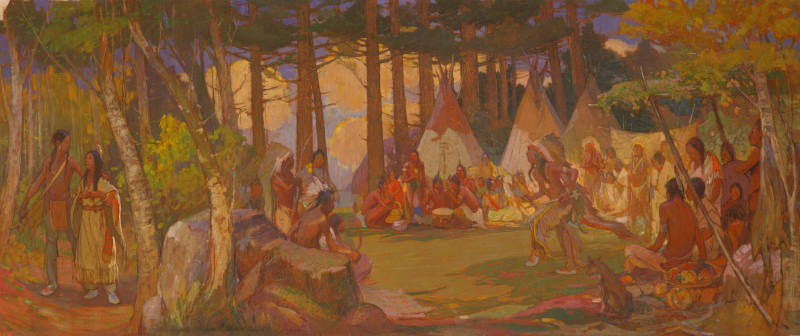 From the Wigwam He Departed ; Sumptuous Was the Feast