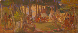 From the Wigwam He Departed ; Sumptuous Was the Feast