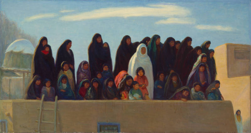 Spectators at a Winter Ceremonial, Taos Pueblo