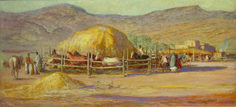 Threshing Wheat at the Pueblo