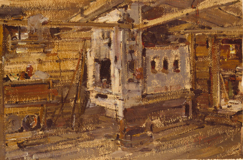 Interior of Russian Hut