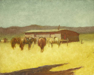 Log Cabin, Four Horses