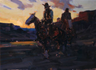 Two Cowboys on Horseback