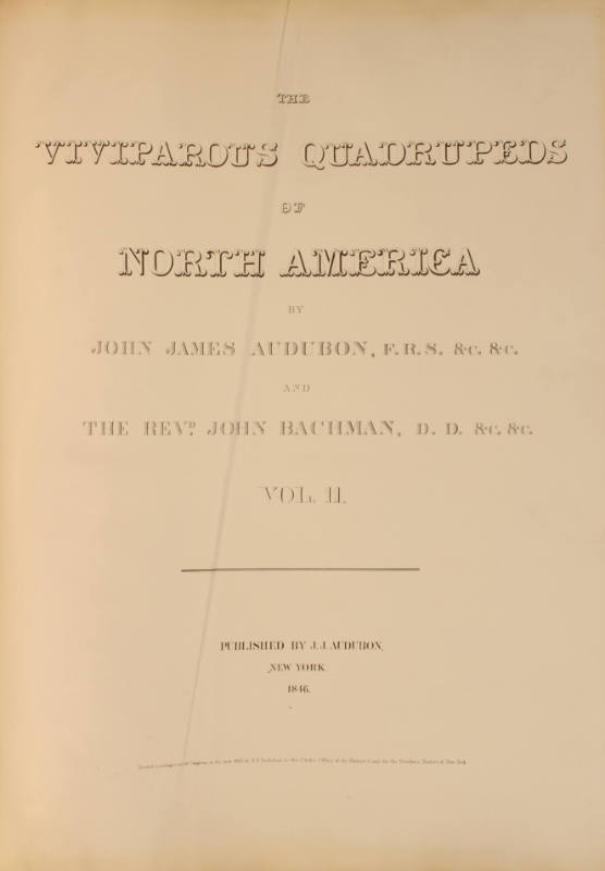 The Viviparous Quadrupeds of North America
