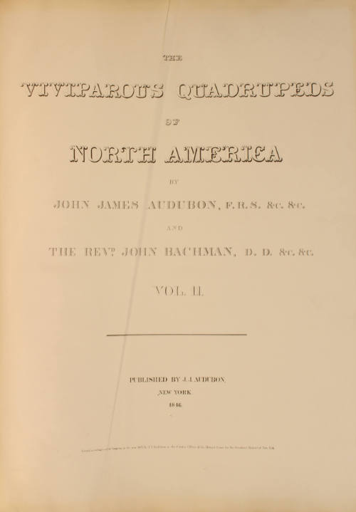 The Viviparous Quadrupeds of North America