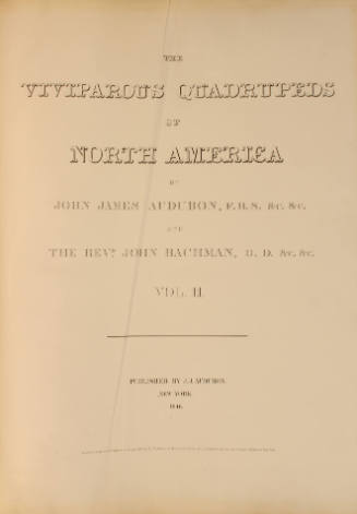 The Viviparous Quadrupeds of North America