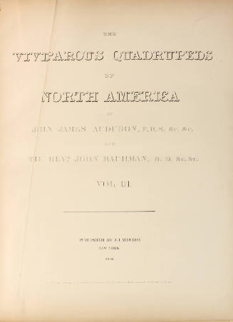 The Viviparous Quadrupeds of North America