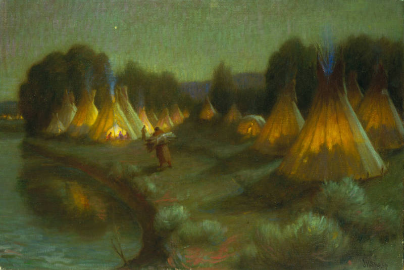 Moonlight, Camp on the Little Big Horn, Montana