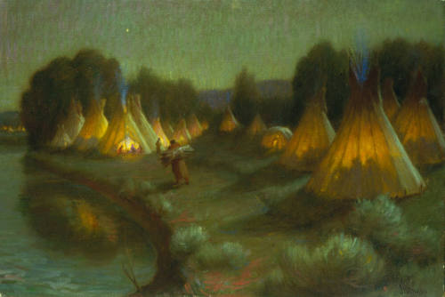 Moonlight, Camp on the Little Big Horn, Montana