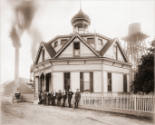 W.H. Stark (1851-1936) (fourth from right) and possibly Henry Jacob Lutcher (1836-1912) (at rig…