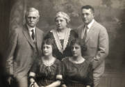 L to R standing: Dr. Homer Barksdale Hill (1851-1923); Miriam Lutcher Stark (1859-1936); H.J. L…