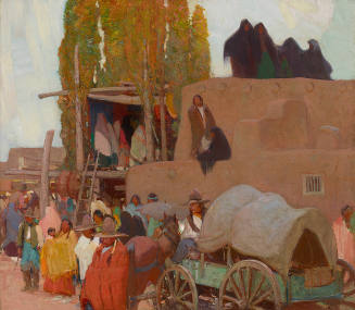 Apaches Visiting in Taos