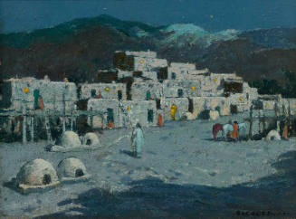North Taos Pueblo in Moonlight