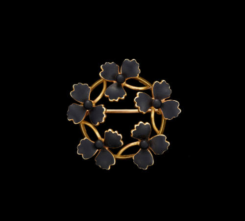 Mourning Jewelry Brooch