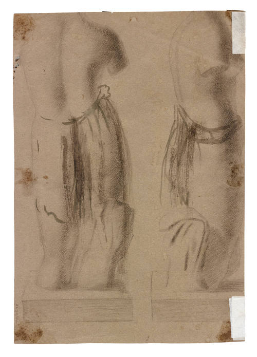 Sketch of antique sculpture of figure