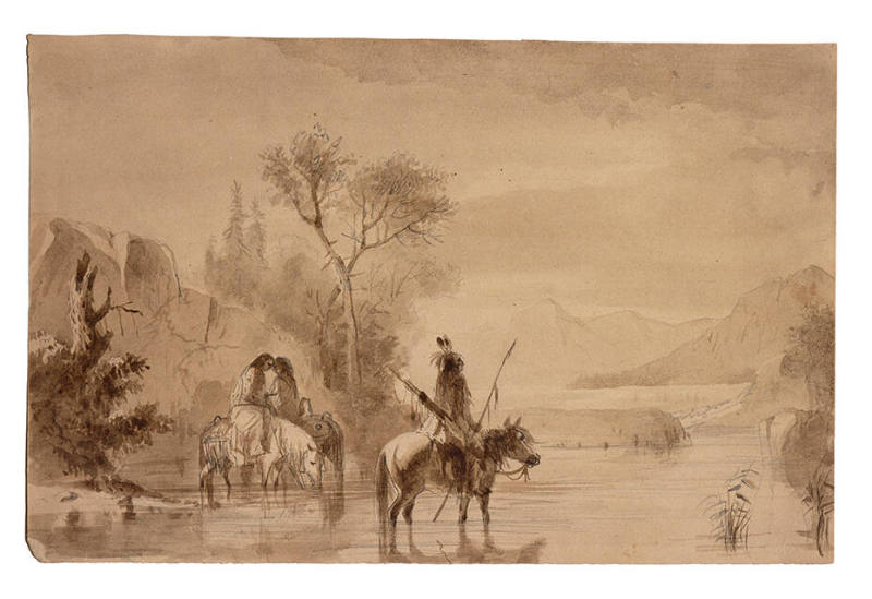 Indians Watering their Horses