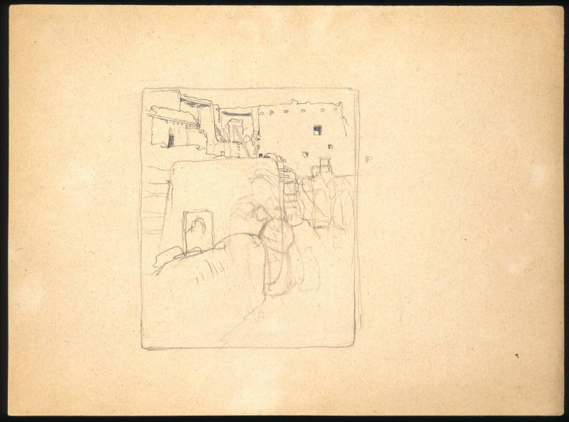 Pueblo with Figures