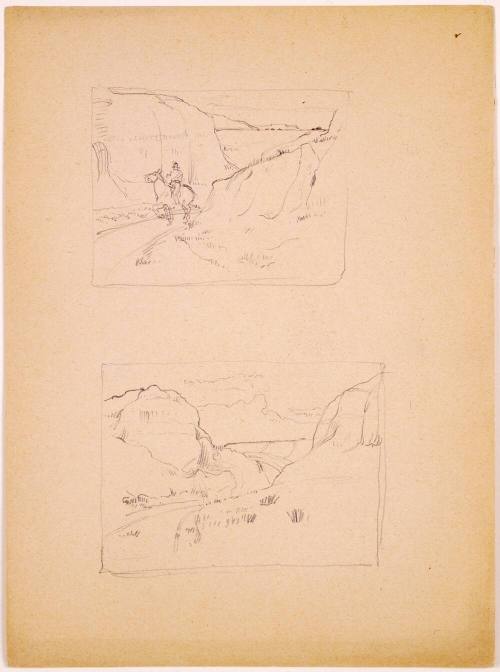 Mountain Pass with Horseman