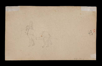 Sketch of decorated dog