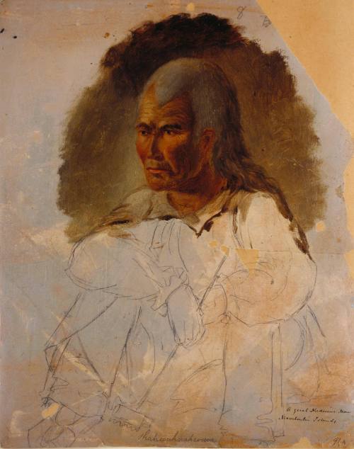 Shawwanossoway or "One with His Face towards the West"