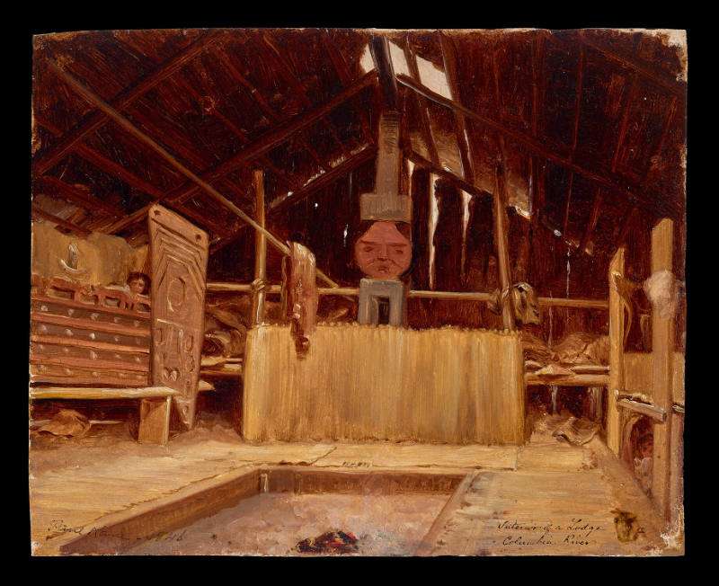 Interior of Ceremonial Lodge, Columbia River