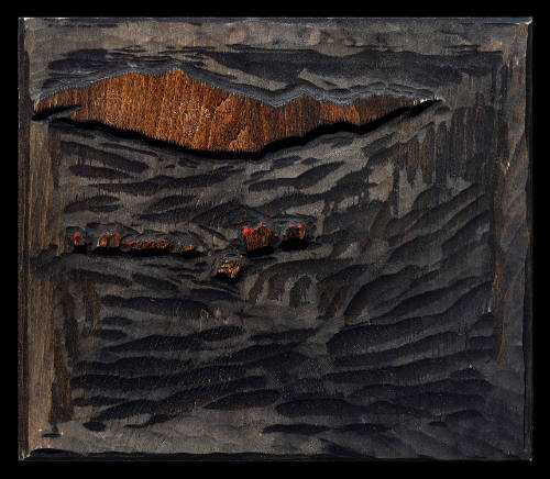 Bound for Taos (Black Wood Block)