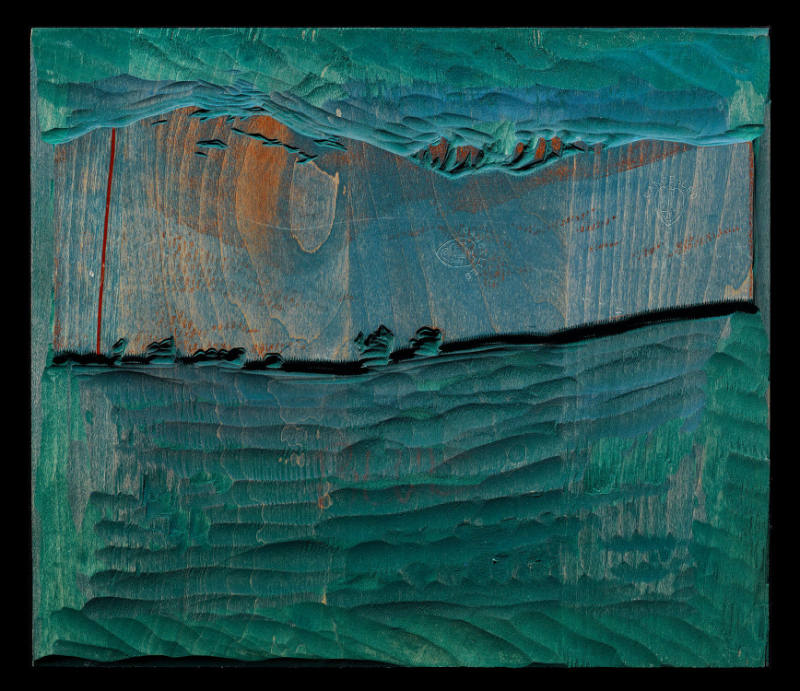 Bound for Taos (Blue Wood Block)