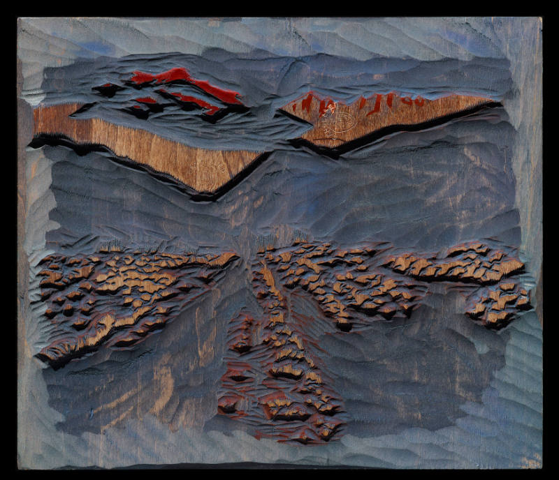 Bound for Taos (Purple Wood Block)
