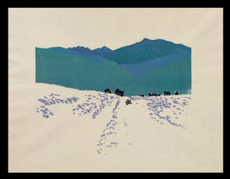 Bound for Taos, Black, Blue, Purple Proof