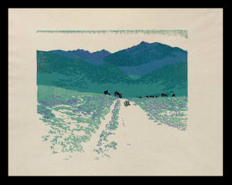 Bound for Taos, Black, Blue, Purple, and Green Proof