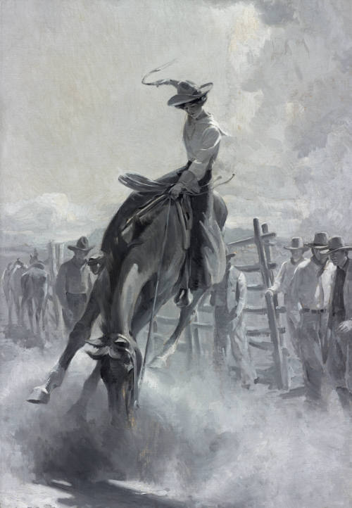 Judith's Spurs Answered Him, and the Bit . . . Brought Him About, Whirling . . . Bucking as Only . . . a Devil-Hearted Horse Knows How to Buck
