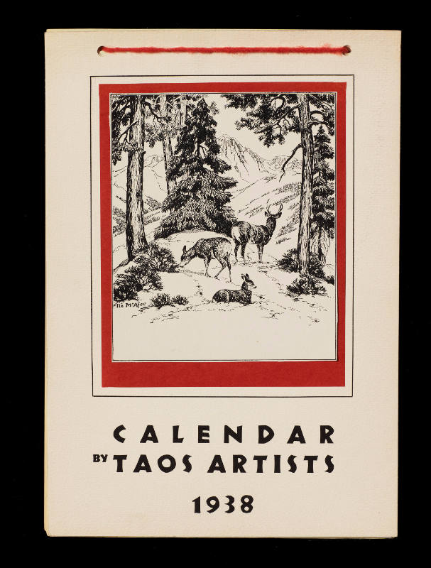Calendar by Taos Artists 1938